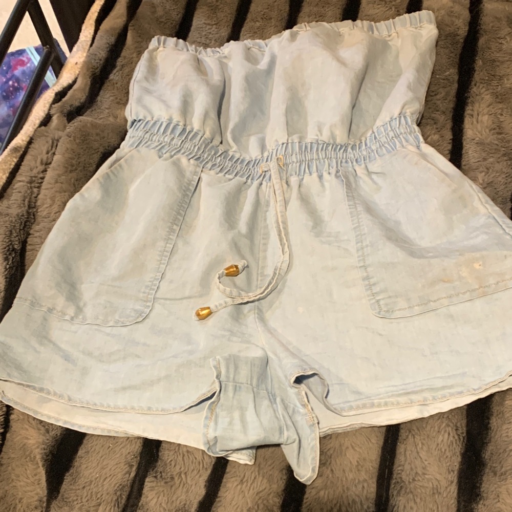 #579 “Blush” Onsie Light Blue Women's Shorts